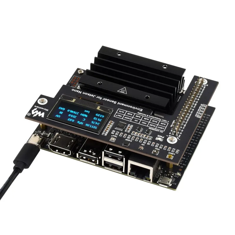 Environment Sensors Module for Jetson Nano, I2C Bus,1.3inch OLED Display