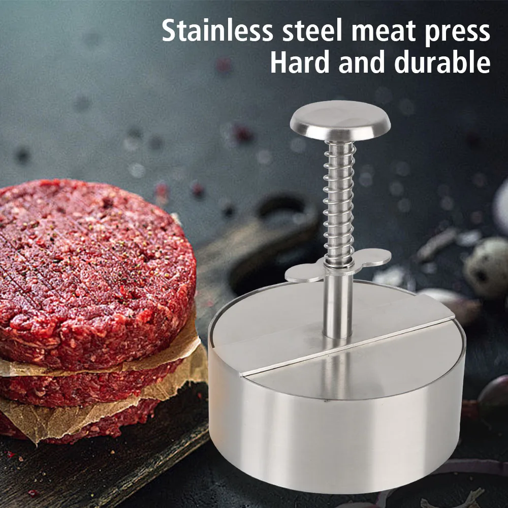 304 Stainless Steel for Grill Griddle Meat Hamburger Press Pork Beef Manual Mold Kitchen Tools Burger Patty Maker