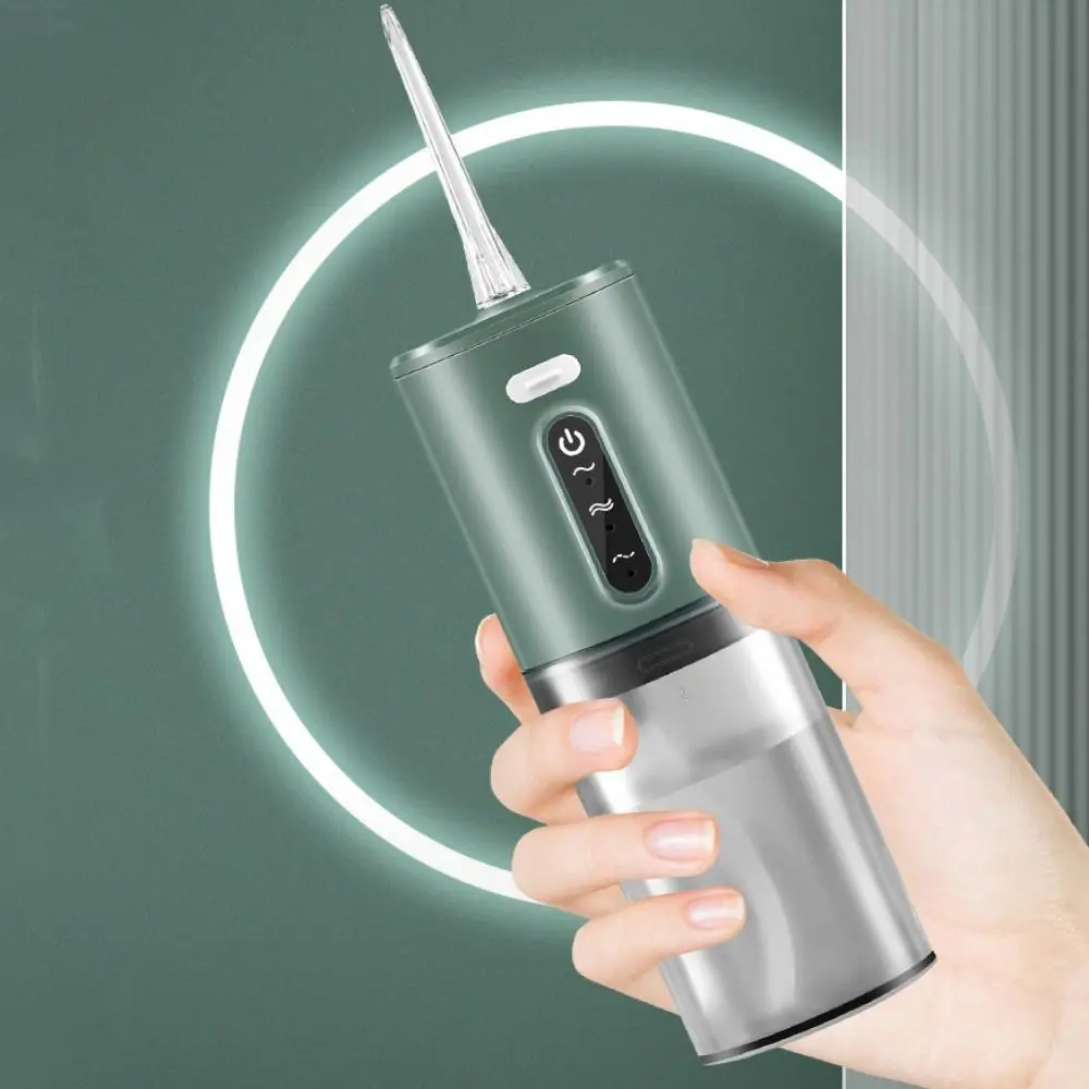 전기 USB 충전 구강 세정기 휴대용 3단계 펄스 워터 플로서 딥 클린 치아 세정기 여행용