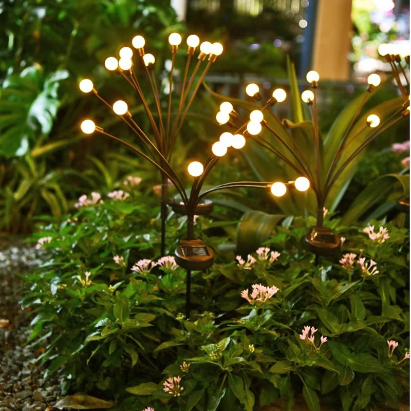 6/8/10 LED Solar Garden Light Powered Firefly Light Outdoor Waterproof Garden Decorative Landscape Light Fireworks Lawn Light 3