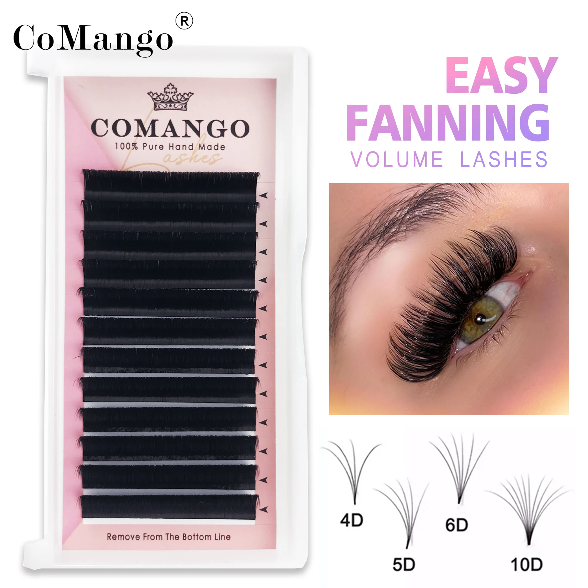 C D DD Curl Easy Fan Lashes Fast Bloom Eyelash Extension Self Making Fans Volume Lash Extensions Supplies