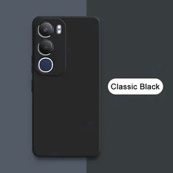 Luxury Dual Layer Liquid Silicone Armor Cellphone Case Cover for VIVO Y29 5G (Classic Black)