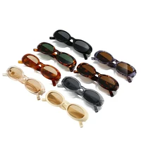 Lunettes de soleil ovales classiques pour femmes et hommes, monture optique, lunettes de fête, lunettes de marque de créateur de luxe, lunettes Hip Hop Cool, UV400, nouveau 6