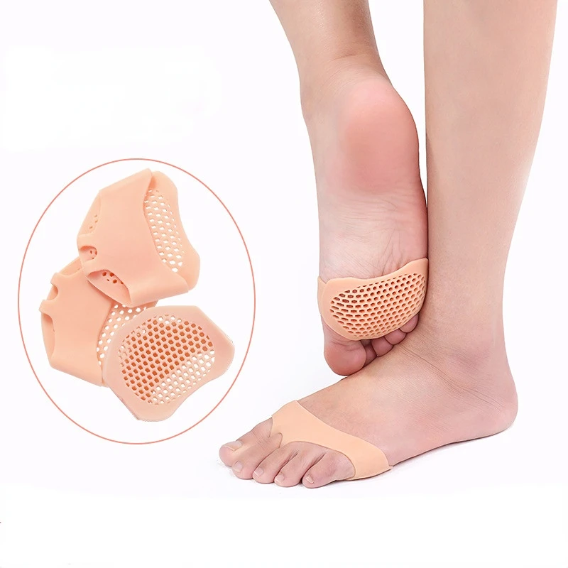 Silicone Forefoot Metatarsal Pads Pain Relief Orthotics Foot Massage Anti-slip Protector High Heel Elastic Cushion Foot Care flip flop pads metatarsal pads ball foot cushions no slip silicone baretrap shoe inserts pad gel metatarsal pads thong