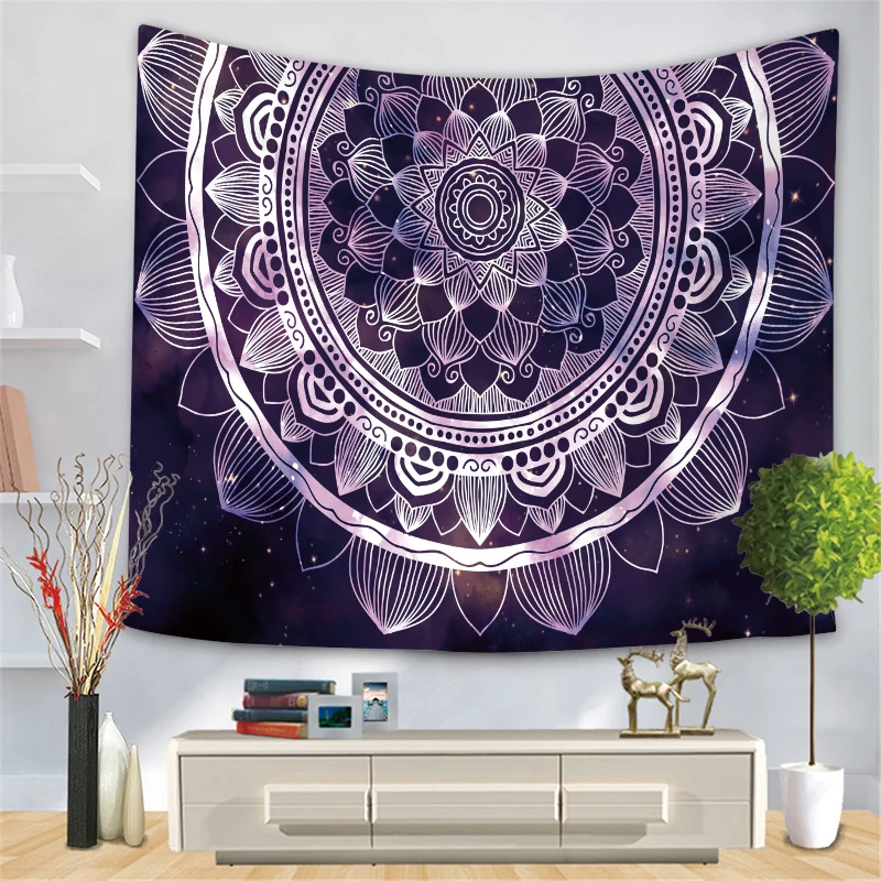 

Not Fade Machine Washable Mandala Tapestry Wall Hanging Trippy Hippie Bohemian Psychedelic Wall Tapestry for Bedroom Living Room