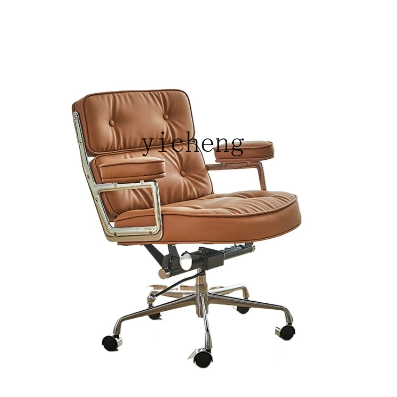 

ZC Robin Chair Home Computer Chair Comfortable Long-Sitting Leather Swivel Chair Lifting Chair