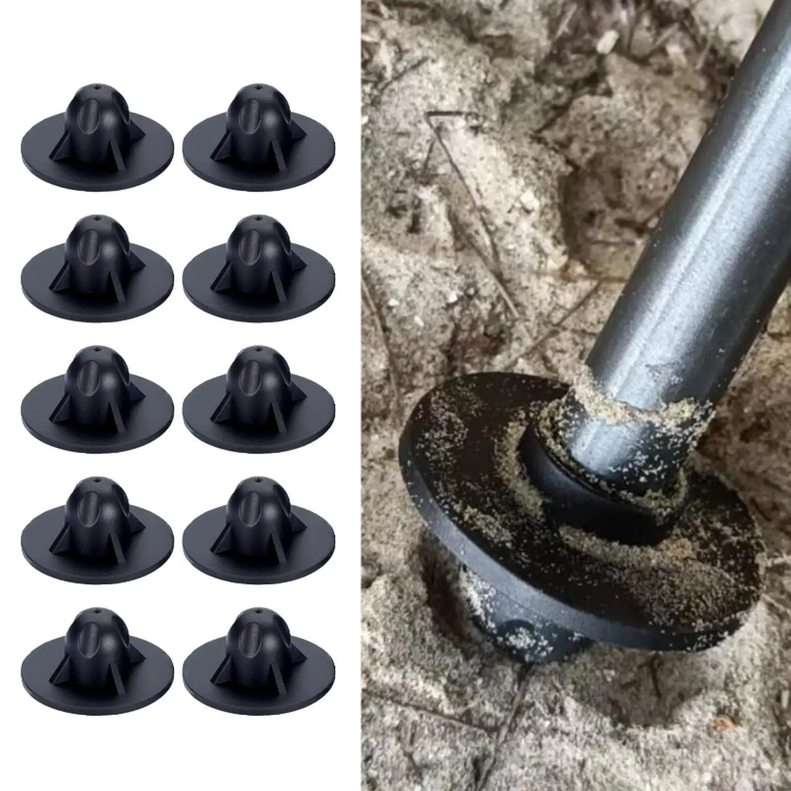 Moon Chair Leg Foot Cap Floor Protectors Lightweight Plastic Replacement for Outdoor Folding Camping Chair