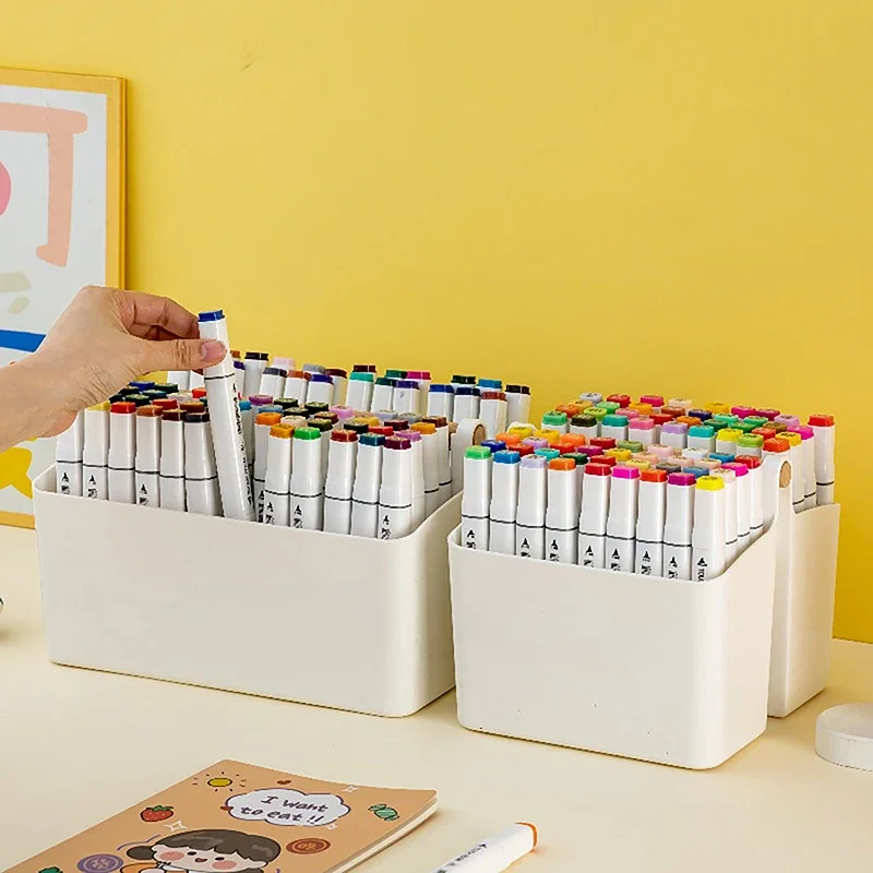 Multifunctional Storage Holder School Office Portable Pen Holder Storage Box Large Capacity Desktop Sundries Basket 1pc