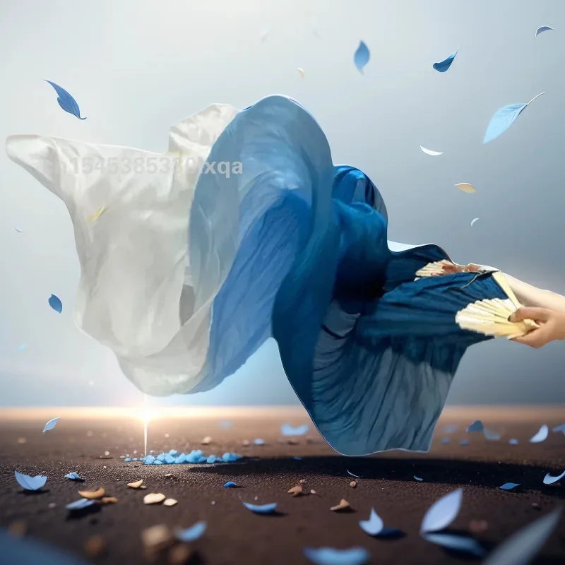 여성용 염색 100% 순수 천연 실크 선풍기 베일, 밸리 댄스 공연 선풍기, 밸리 댄스 의상 및 액세서리, 150cm 인기 판매