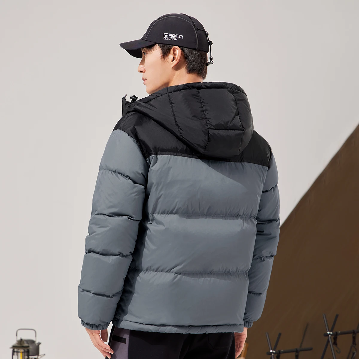 Men Winter 90% Duck Down Jackets Windproof Hooded Outdoor