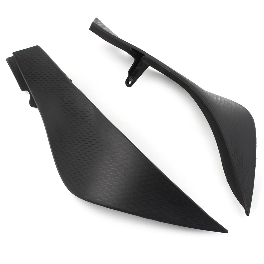1 Pair Motorcycle Gas Fuel Tank Trim Fairing Cover for Kawasaki 2007 2008 ZX6R ZX6 ZX636 Black ABS Plastic