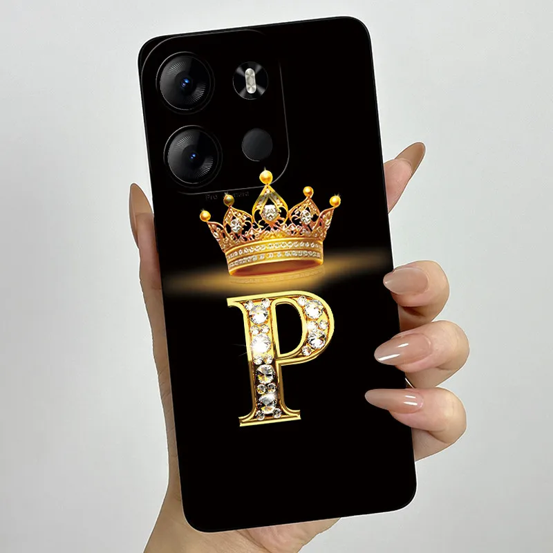 Crown Letter Soft Liquid Silicone Phone Case - Enhanced Grip Bumper Cover