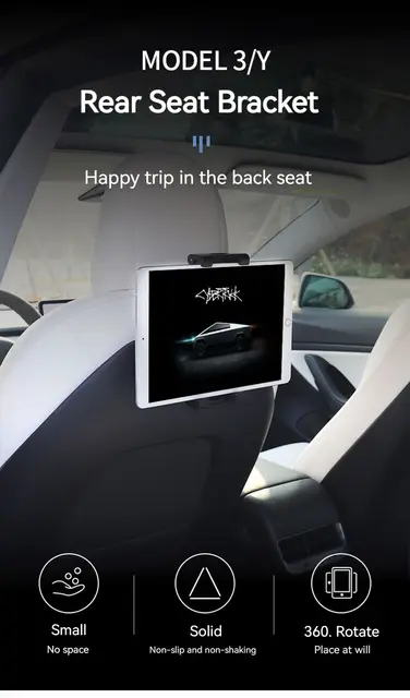 Für Tesla Modell 3 Modell Y Auto Zurück Sitz Tablet Telefon Halter 360 Grad  Drehen Stehen Für Tablet PC iPad mini Pro Zubehör - AliExpress