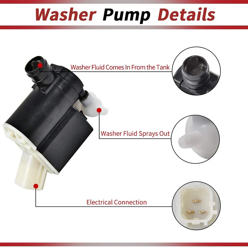 Windshield Washer Motor Pump For Hyundai I10 Santa Fe Veloster KIA CARENS CARNIVAL