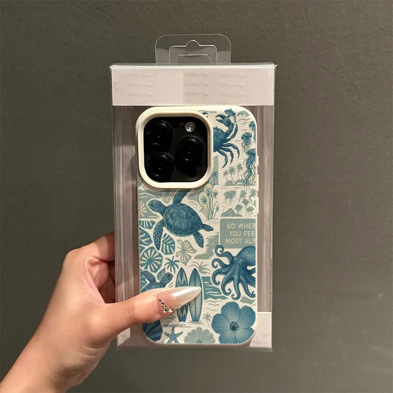 Tropical Sea Turtle Surfboard Design Phone Case - Perfect Gift Idea