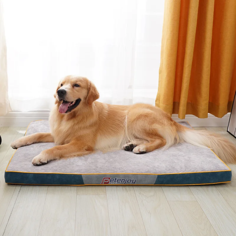 

New Dog Corduroy Cushion Bed Mat Non Slip Kennel Mattress removable and washable Soft Medium Large Pet Sleeping Bed Pad