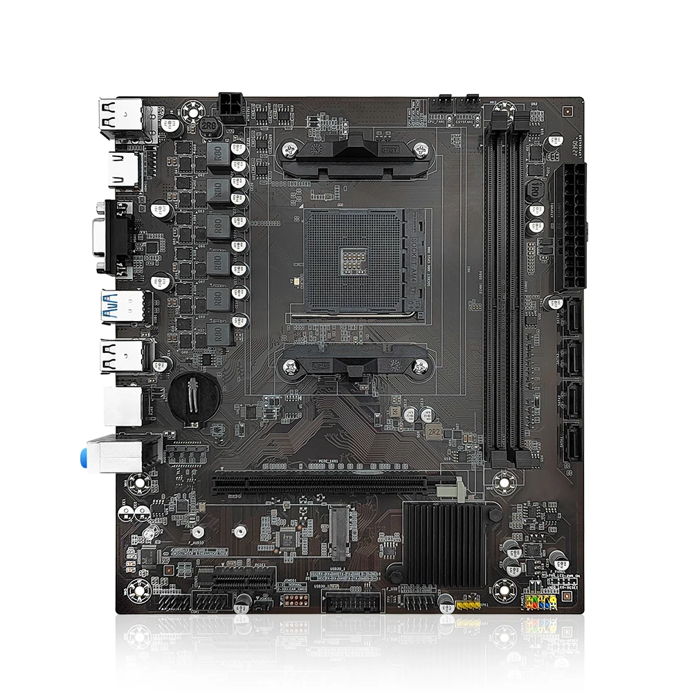 Placa-mãe Amd Suporta Cpu Am4 Ram de Desktop Ddr4 Dual Channel Nvme Ngff M.2 Vga Hdmi M-atx para Série Ryzen5 Machinis-b450 - Imagem 2