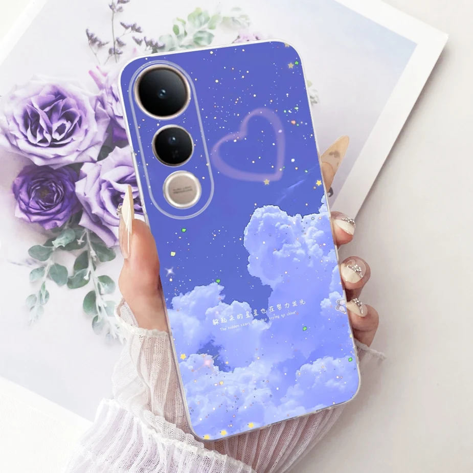 Luxury Bow Flowers Painted Soft Silicone Phone Case Cover
