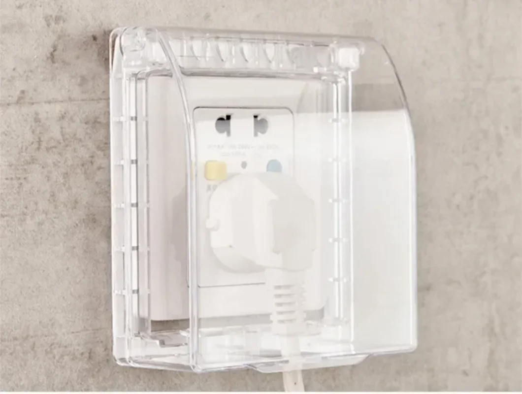 Socket Protective Cover Universal 86 Type Wall Socket Waterproof Box Plate Switch Protection Cover Bathroom Kitchen Outdoor Socket Box Cover Protector