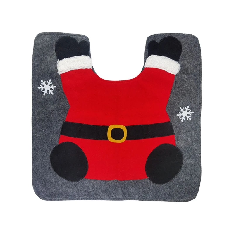 Toilet Seat Cover Toilet Mat Christmas Gnome Toilet Seat Cover Cute Protection Shield Floor Carpet Xmas Festival Holiday Party Wedding Birthd Decoration
