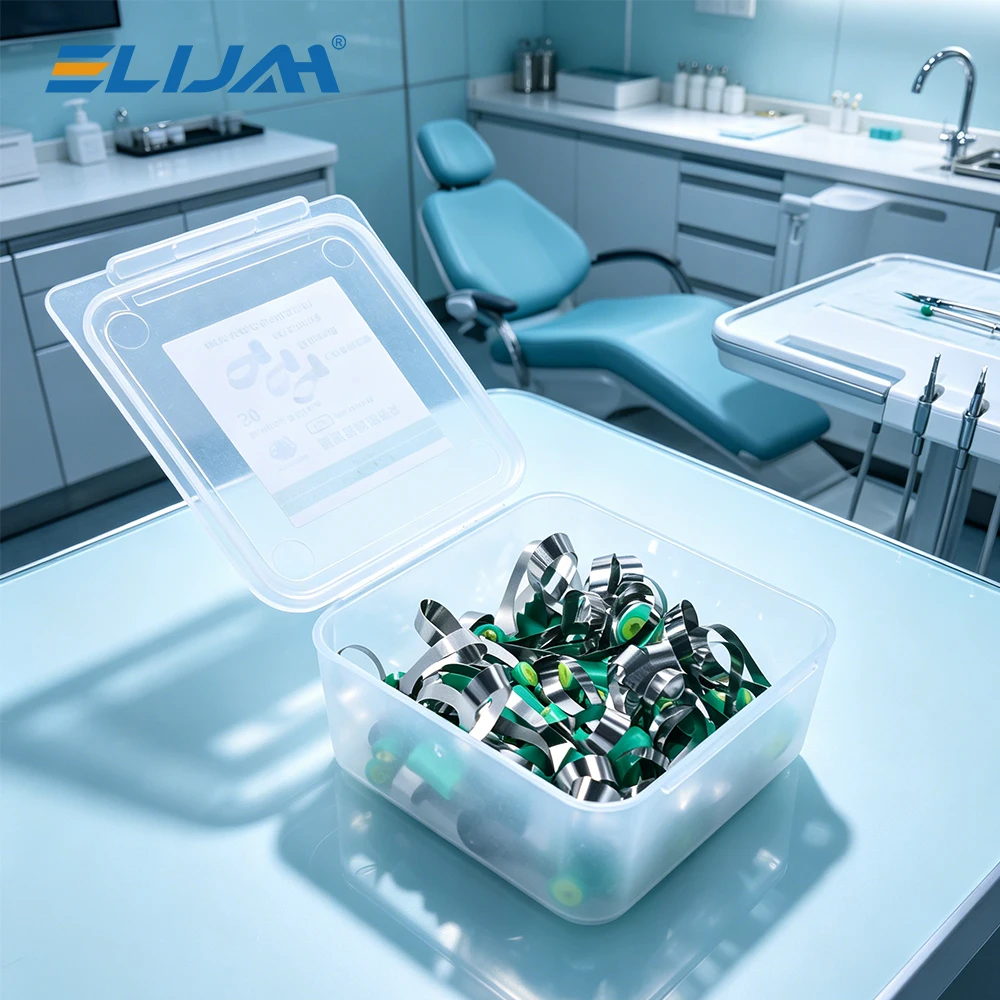 ELIJAH Dental-Matrixband 50 Stück/Box Gingivalwand-Lifting Große Krümmung Einstellbares Matrixsystem Universelles Dentalwerkzeug