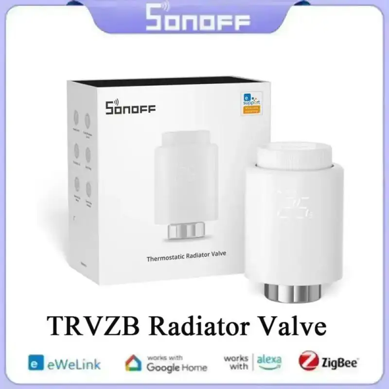 

SONOFF TRV-ZB Zigbee Thermostatic Radiator Valve Home Temperature Smart Remote Control Work With Alexa Google ZHA MQTT Ewelink