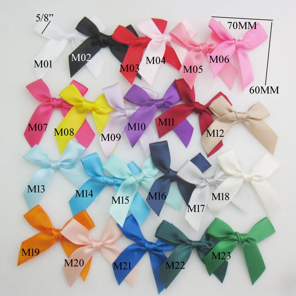 Ribbon Bows 5/8" Satin 6CM-7CM Multicolors 50Pcs Apparel Headwear Accessories Craft Ornaments satin ribbons,ribbon supplies,satin ribbon