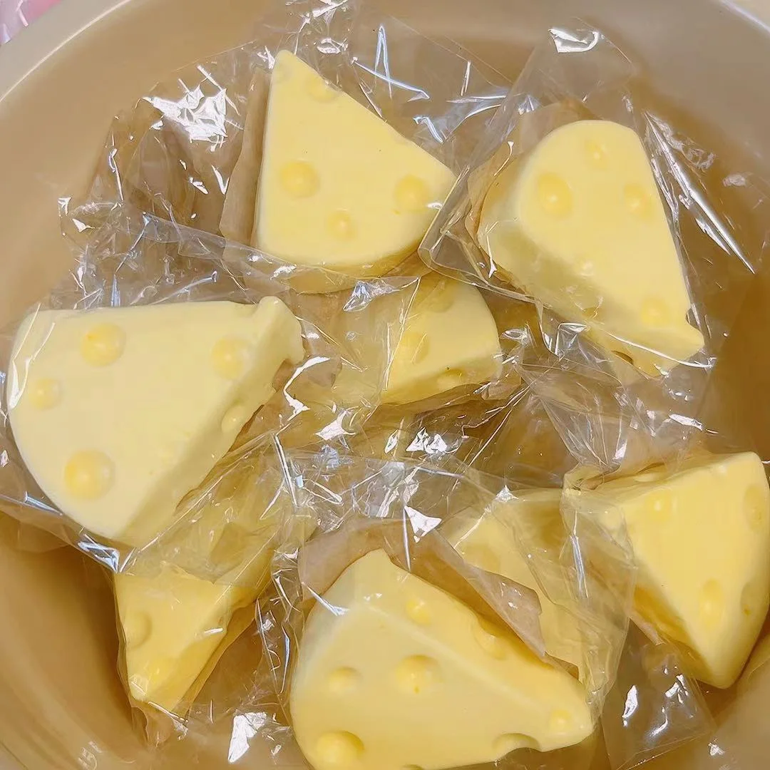 Sticky Cheese Slow Rebound Kneading Fidget Toy Squid Slowly Rising