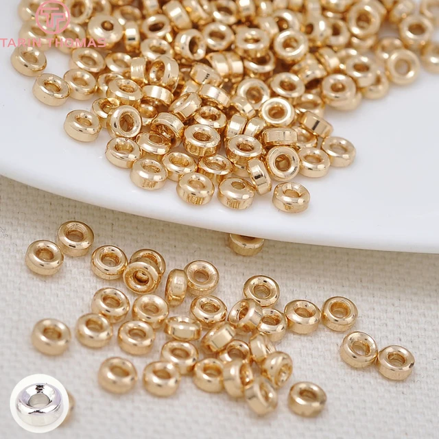 4mm / 6mm 24K Gold Filled Beads. Gold Spacer Beads, Gold Spacer