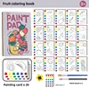 2025 New English Hot Selling Coloring Book Puzzle Students Mini Watercolour Paint Pad Fruit Watercolour Coloring Book 6
