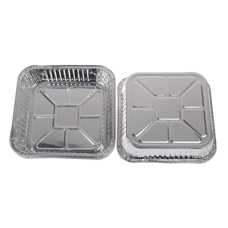 20pcs Air Fryer Aluminum Foil Trays Foil Plate Container Home Oven Baking  Pan Food Trays Containers Cookware