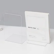 

1PC Book Holder Transparent Book Stands Desk Organizer Simple Bookends Storage Stand For Books Magazine Organizador Escritorio