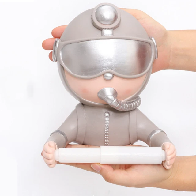 Vicces Aranyos Búvár Wc -Papír Tekercs Tartó Otthoni Szöveti Állvány Dekoráció Ingyenes - Image 4