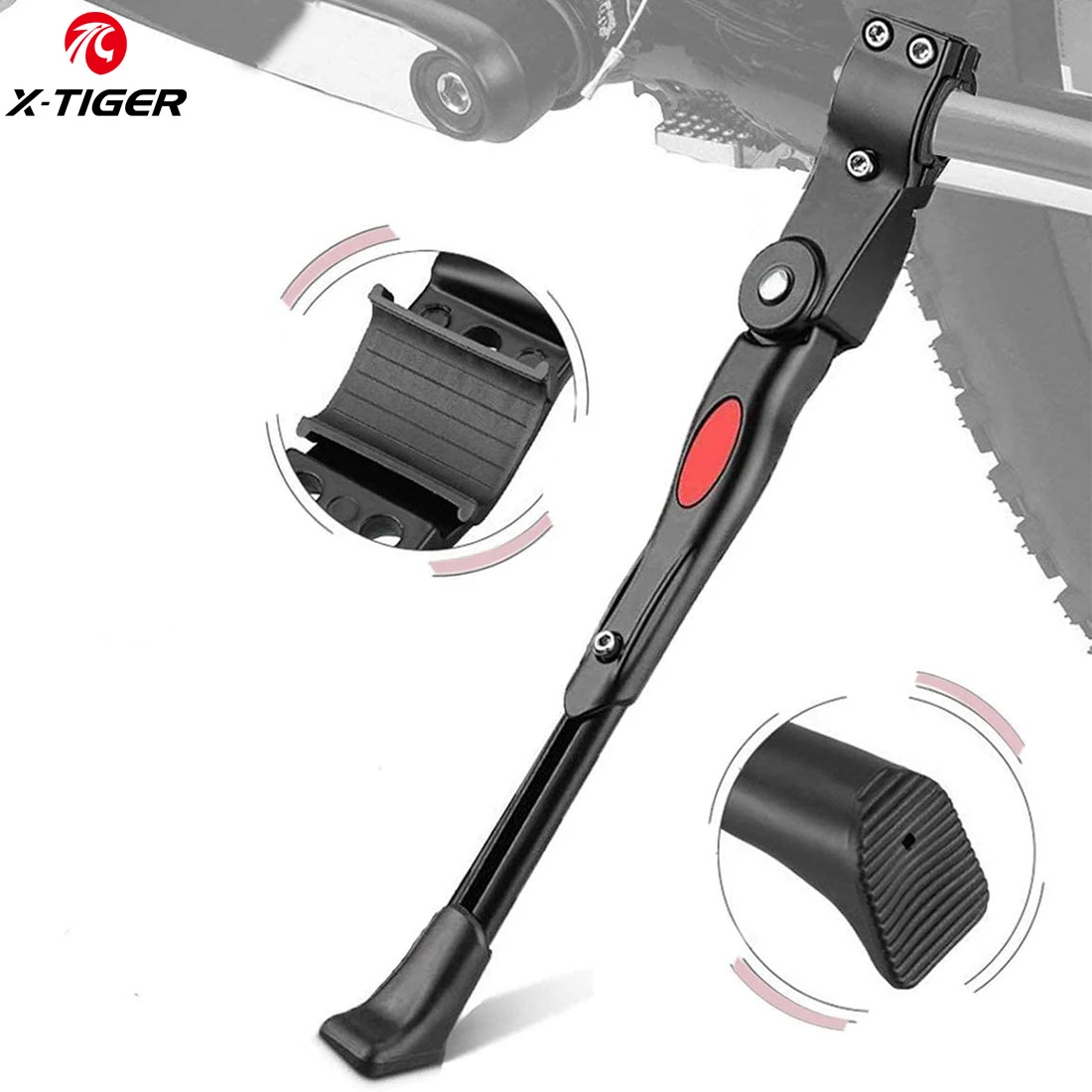 Bicycle Kickstand X-Tiger Adjustable for 22 24 26 Inch Mountain Bike and 700 Road
