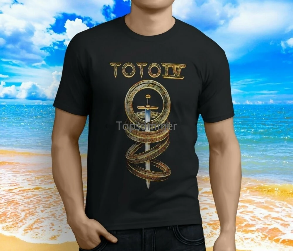 

Новая популярная мужская Черная футболка Toto Iv Classic Rock Band