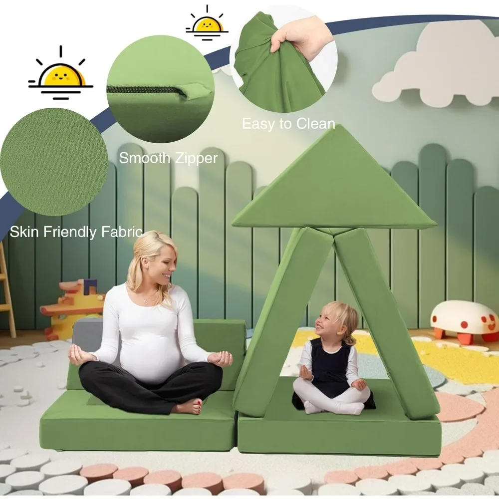 22Pcs Modular Kids Play Couch - Kids Couch for Playroom Bedroom Living Rooms 500+DIY Creativing Couch for Inspiring Child 5