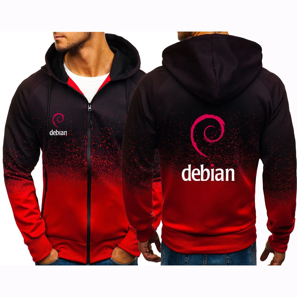 Cotton Gradient Hoodie Sweatshirt for Men