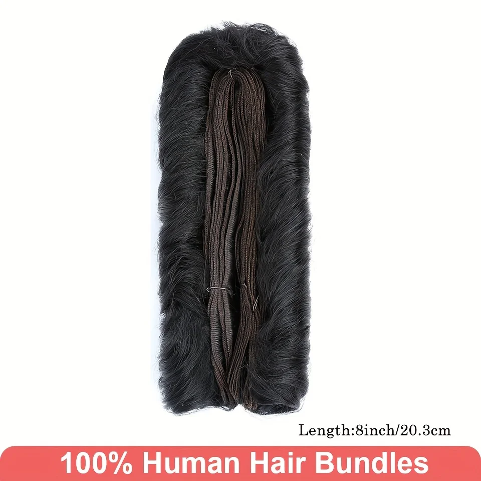 28PCS Brazilian Short Human Hair Extensions One Pack For A Full Head Human Hair Bundles With Free Closure Straight Natural