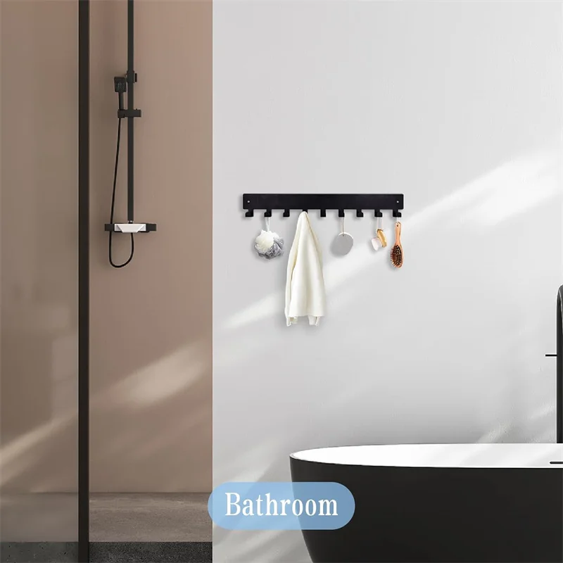 simple Metal key holder home wall hooks organizer door entryway hallway kitchen wall bedroom decor rack with 9 hook 5
