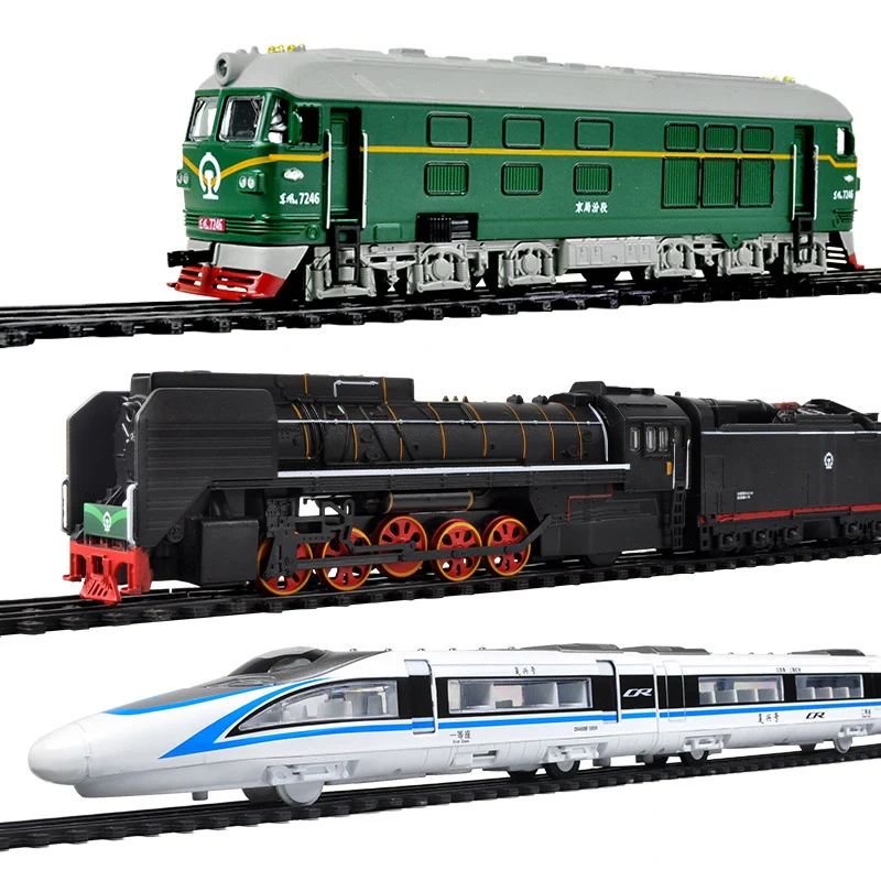 Dongfeng Locomotive Metal Train Diesel Model Traction Steam Train Sound And Light Toy Boy's Birthday Gifts ho model train 1 87 type 18b esu digital sound effect diesel locomotive train model toy gift