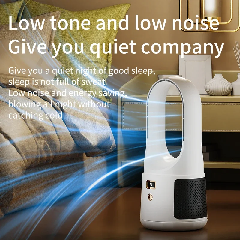 مروحة تبريد بدون مروحة لسطح المكتب USB، تعديل سرعة الرياح 6 سرعات، قابلة لإعادة الشحن، منخفضة الضوضاء، مناسبة للاستخدام الداخلي والخارجي.