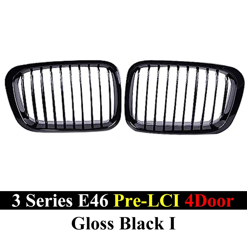 Car Front Kidney Black Grille for BMW E46 Grill Facelift Prefacelift 2 Door  Coupe/ 4 Door Sedan Tuning - AliExpress