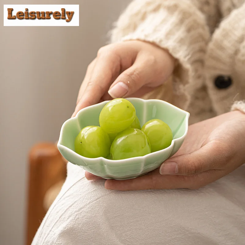 Creative Crabapple Dragon Pattern Fruit Dishes Handmade Plates for Food Household Hospitality Dishes Tea Ceremony Decoration