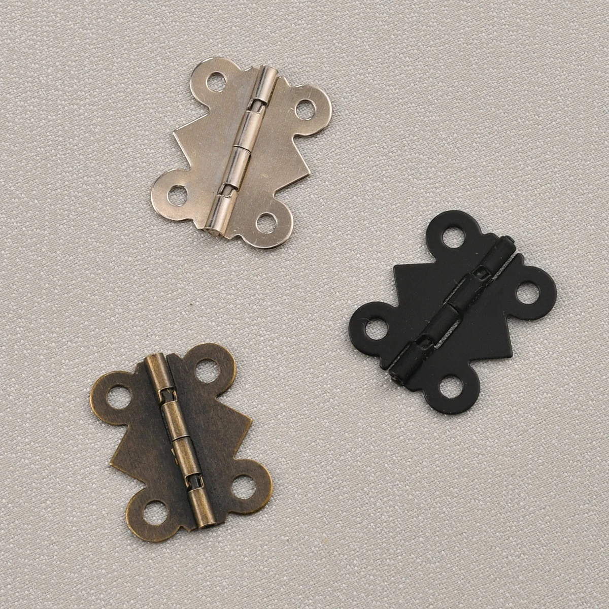 Antique butterfly small hinge cabinet hardware accessories lace hinge wooden box 90 degrees 180 degrees hinge.