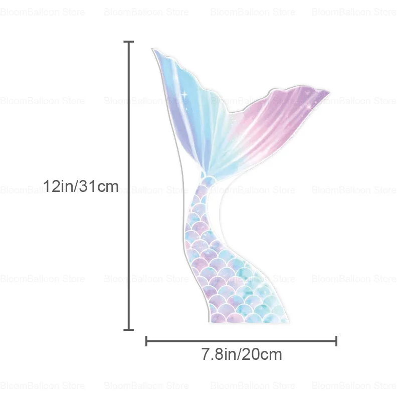 12/18/24/36inch Ocean Animals KT Board Mermaid Tail Whale Shark KT Board Birthday Party Decorations Baby Shower Party Supplies