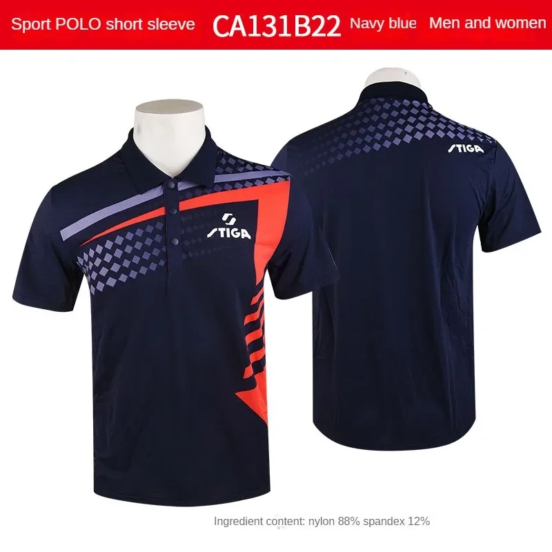 Sport jersey stiga Table tennis clothes men women t-shirts T shirt ping pong quick dry top polo CA-131B