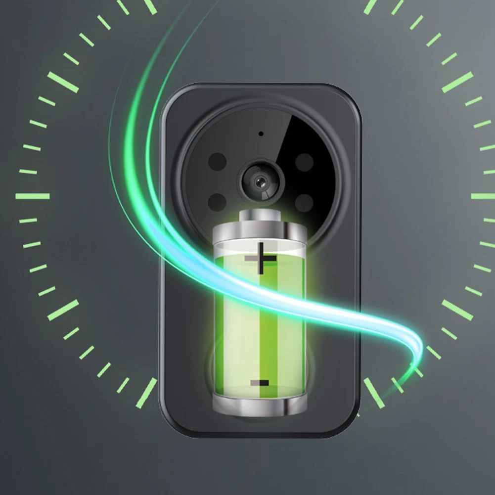 WiFi 스마트 비디오 초인종 카메라 양방향 오디오 지능형 초인종 나이트 비전 빌라 홈 오피스 아파트용 전면 도어 카메라