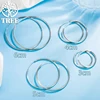 3/4/5/6CM Round Hoop Earrings  925 Sterling Silver For Women Fashion Party Luxury Quality Jewelry Accessories Christmas 1