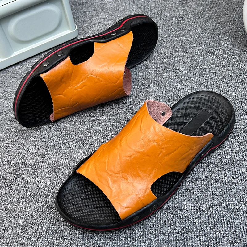 Sandalias de moda y a la moda para hombre, Sandalias cómodas de verano, zapatos de tacón plano informales para playa, varios colores para elegir