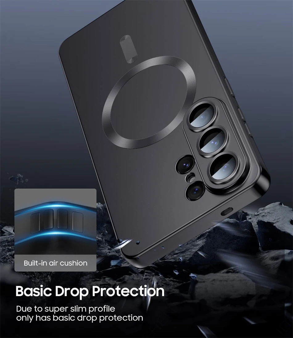 Magnetic Matte TPU Shockproof Case with Soft Film